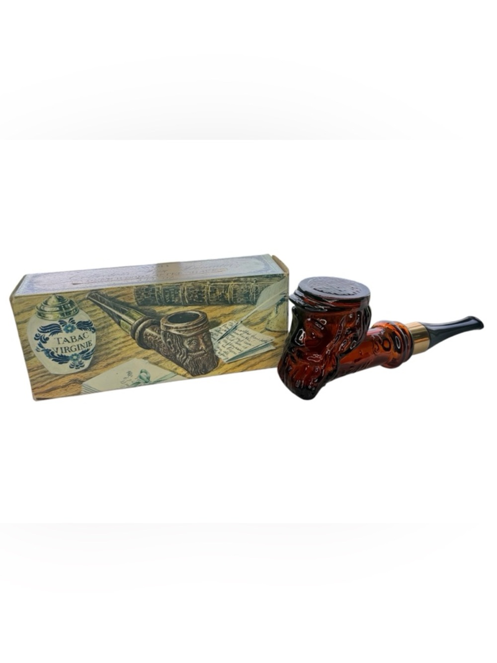 Vintage Avon Union Solider Collector's Pipe Decanter (Empty) w/ Original Box